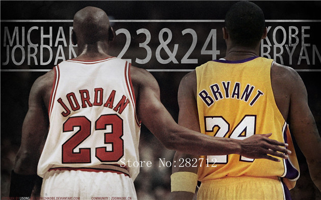 65 Ŭ  ں ̾Ʈ 23vs24 [38x24 ġ]  /65 Michael Jordan vs Kobe Bryant 23vs24 [38x24 inch] Poster